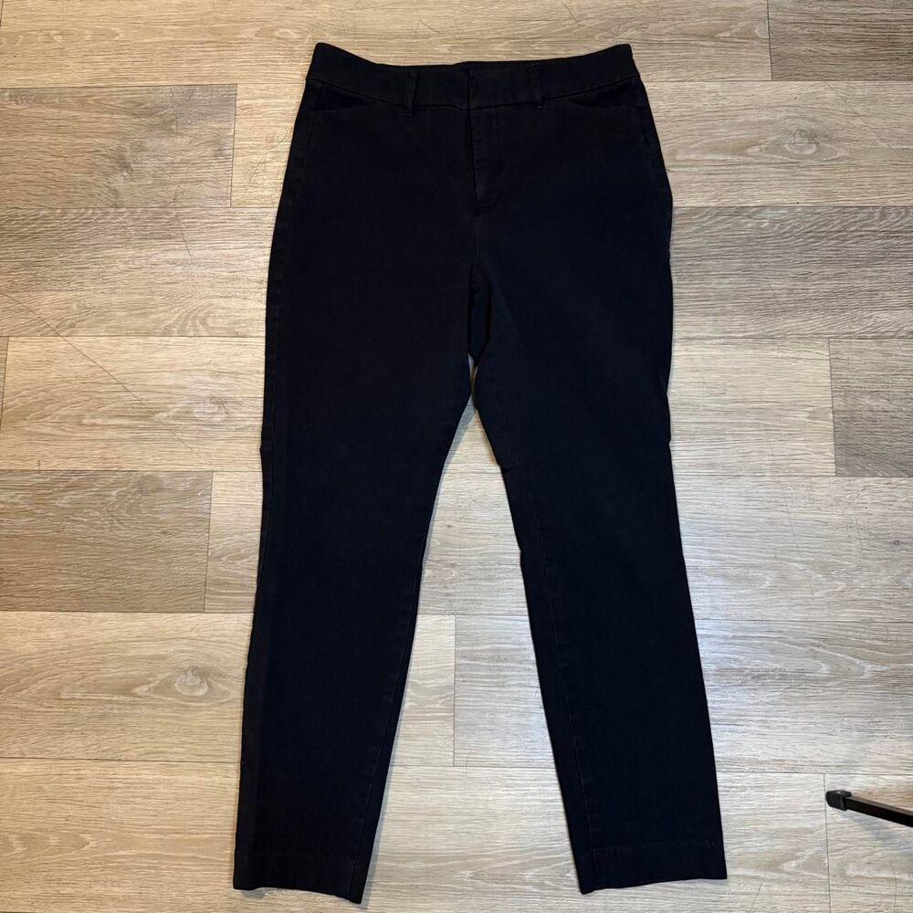 Old Navy Pixie Skinny Ankle Pants Black Stretch Mid High Rise Chino Trousers [8]